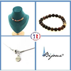 A Bijoux Kamienie i minerały. Zestaw biżuterii Bransoletka Naszyjnik 10 koralików ze skamieniałego drewna 8 mm. Łańcuszek w niestandardowym rozmiarze. A Bijoux Kamienie i minerały. Zestaw biżuterii Bransoletka Naszyjnik 10 koralików ze skamieniałego drewna 8 mm. Łańcuszek w niestandardowym rozmiarze.