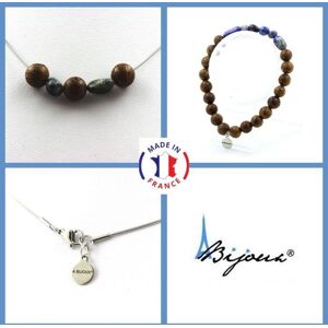 A Bijoux Kamienie i minerały. Zestaw biżuterii Bransoletka Naszyjnik 8 mm koraliki drewniane + Lapis Lazuli Możliwość dostosowania rozmiaru. A Bijoux Kamienie i minerały. Zestaw biżuterii Bransoletka Naszyjnik 8 mm koraliki drewniane + Lapis Lazuli Możliwość dostosowania rozmiaru.
