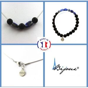 A Bijoux Kamienie i minerały. Zestaw biżuterii Bransoletka Naszyjnik Matowy czarny onyks Koraliki 8 mm + Lapis Możliwość dostosowania rozmiaru. A Bijoux Kamienie i minerały. Zestaw biżuterii Bransoletka Naszyjnik Matowy czarny onyks Koraliki 8 mm + Lapis Możliwość dostosowania rozmiaru.