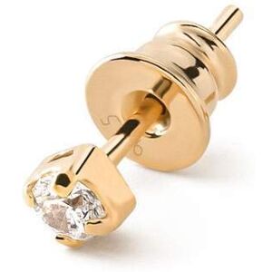 GIORRE Kolczyk męski / damski z białą cyrkonią Swarovski 3mm, srebro 925 : Srebro - kolor pokrycia - Pokrycie żółtym 18K złotem GIORRE Kolczyk męski / damski z białą cyrkonią Swarovski 3mm, srebro 925 : Srebro - kolor pokrycia - Pokrycie żółtym 18K złotem