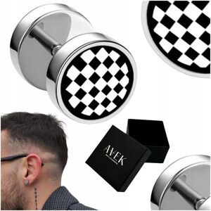 Inny producent KOLCZYK MĘSKI STALOWY SZACHOWNICA KÓŁKO SREBRNY STAL CHIRURGICZNA 8MM / AVEK Inny producent KOLCZYK MĘSKI STALOWY SZACHOWNICA KÓŁKO SREBRNY STAL CHIRURGICZNA 8MM / AVEK