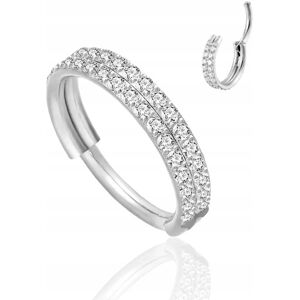 Inny producent Kolczyk PIERCING Clicker Srebrny Cyrkonie w 2 rzędach Lobe Helix 1.2/8 Inny producent Kolczyk PIERCING Clicker Srebrny Cyrkonie w 2 rzędach Lobe Helix 1.2/8