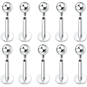 Inny producent Kolczyk PIERCING Labret Tytanowy Złoty, gwint wew. ZESTAW 10 Sztuk 1,2/6/3 Inny producent Kolczyk PIERCING Labret Tytanowy Złoty, gwint wew. ZESTAW 10 Sztuk 1,2/6/3