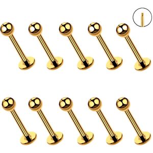 Inny producent Kolczyk PIERCING Labret Złoty, gwint zew. Stal 316L Zestaw10 Sztuk 1,2/8/3 Inny producent Kolczyk PIERCING Labret Złoty, gwint zew. Stal 316L Zestaw10 Sztuk 1,2/8/3