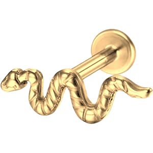 BIZU Kolczyk PIERCING Labret Złoty w kształcie węża Conch Helix TYTAN 1.2/6 BIZU Kolczyk PIERCING Labret Złoty w kształcie węża Conch Helix TYTAN 1.2/6