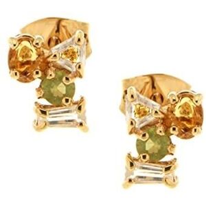 Inny producent Kolczyki Bijoux złote kolczyki kamień Peridot Cytryn Ametyst Inny producent Kolczyki Bijoux złote kolczyki kamień Peridot Cytryn Ametyst