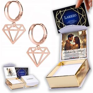 LAREZO Kolczyki Pozłacane 925 Diamenty Klejnoty Blaszka Diament Diamencik NADRUK LAREZO Kolczyki Pozłacane 925 Diamenty Klejnoty Blaszka Diament Diamencik NADRUK