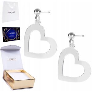 LAREZO Kolczyki Srebrne 925 Lśniące Serca Serduszka Love z Sercami Serduszkami LAREZO Kolczyki Srebrne 925 Lśniące Serca Serduszka Love z Sercami Serduszkami