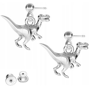 LAREZO Kolczyki Srebrne Dinozaury T-rex z Dinozaurem Dino Dinozaur SREBRO 925 LAREZO Kolczyki Srebrne Dinozaury T-rex z Dinozaurem Dino Dinozaur SREBRO 925