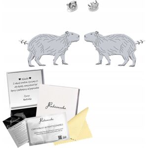 Radziszewska Kolczyki Srebrne Kapibara 925 Prezent Kobieta Biżuteria DEDYKACJA GRATIS Radziszewska Kolczyki Srebrne Kapibara 925 Prezent Kobieta Biżuteria DEDYKACJA GRATIS