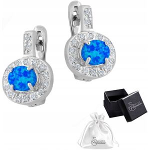 ulex premium Kolczyki srebro pr. 925 Owalne OPAL + Cyrkonie ulex premium Kolczyki srebro pr. 925 Owalne OPAL + Cyrkonie