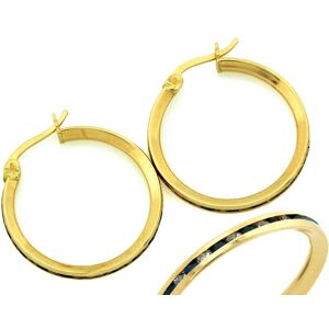 Lovrin Kolczyki Złote 585 Koła Z Niebieskimi Cyrkoniami 22Mm Lovrin Kolczyki Złote 585 Koła Z Niebieskimi Cyrkoniami 22Mm