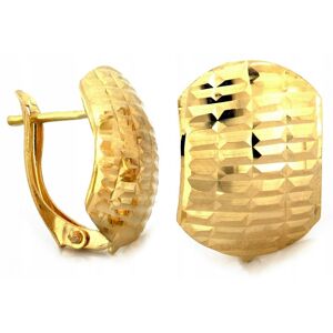 Lovrin Kolczyki złote blaszki 585 14k dla kobiety diamentowane 2.40g na prezent Lovrin Kolczyki złote blaszki 585 14k dla kobiety diamentowane 2.40g na prezent