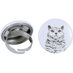 Kot Selkirk Rex krótkowłosy - wyjątkowy pierścionek, handmade, biżuteria damska marki Art-Dog Kot Selkirk Rex krótkowłosy - wyjątkowy pierścionek, handmade, biżuteria damska marki Art-Dog