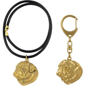 Mops, Pug, Carlin I - brelok i naszyjnik z psem w pudełku, produkt pozłacany wysokiej jakości, marka Art-Dog Mops, Pug, Carlin I - brelok i naszyjnik z psem w pudełku, produkt pozłacany wysokiej jakości, marka Art-Dog