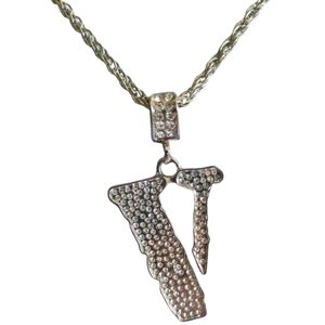 Inny producent Naszyjnik chain łańcuszek vlone srebrny streetwear Inny producent Naszyjnik chain łańcuszek vlone srebrny streetwear
