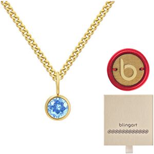 Inny producent Naszyjnik damski kamień urodzinowy marzec cyrkonia stal 316L BLINGART Inny producent Naszyjnik damski kamień urodzinowy marzec cyrkonia stal 316L BLINGART