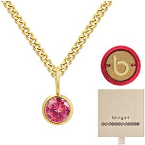 Inny producent Naszyjnik damski pozłacany rubin kamień urodzinowy Lipiec stal BLINGART Inny producent Naszyjnik damski pozłacany rubin kamień urodzinowy Lipiec stal BLINGART