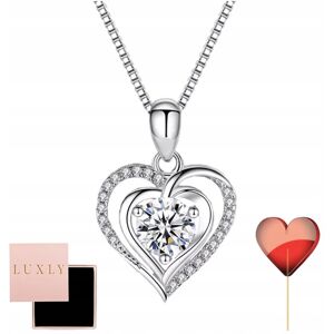 LUXLY Naszyjnik Damski Serce Srebrny 925 Swarovski LUXLY Naszyjnik Damski Serce Srebrny 925 Swarovski