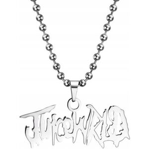 Inny producent Naszyjnik łańcuszek Juice WRLD world srebrny streetwear Inny producent Naszyjnik łańcuszek Juice WRLD world srebrny streetwear