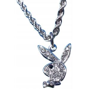 Inny producent Naszyjnik łańcuszek Króliczek Playboy Z Diamencikami Kryształkami Srebrny Inny producent Naszyjnik łańcuszek Króliczek Playboy Z Diamencikami Kryształkami Srebrny