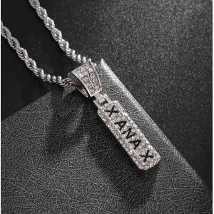 Inny producent Naszyjnik Łańcuszek Xanax z Diamencikami Kryształkami Srebrny Y2K Goth Inny producent Naszyjnik Łańcuszek Xanax z Diamencikami Kryształkami Srebrny Y2K Goth