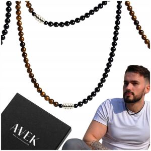 Inny producent NASZYJNIK MĘSKI KORALIKOWY Z KAMIENIA ONYKS ŁAŃCUSZEK TIGER EYE 45 CM 3MM / AVEK Inny producent NASZYJNIK MĘSKI KORALIKOWY Z KAMIENIA ONYKS ŁAŃCUSZEK TIGER EYE 45 CM 3MM / AVEK