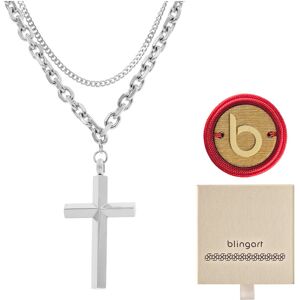 Inny producent Naszyjnik męski krzyż pancerka stal chirurgiczna łańcuszek 2w1 BLINGART Inny producent Naszyjnik męski krzyż pancerka stal chirurgiczna łańcuszek 2w1 BLINGART