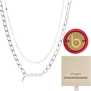 Inny producent Naszyjnik męski podwójny pancerka blaszka stal chirurgiczna modna BLINGART Inny producent Naszyjnik męski podwójny pancerka blaszka stal chirurgiczna modna BLINGART