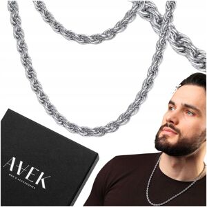 Inny producent NASZYJNIK MĘSKI STALOWY SREBRNY ŁAŃCUSZEK CORD 5MM NA PREZENT 60CM / AVEK Inny producent NASZYJNIK MĘSKI STALOWY SREBRNY ŁAŃCUSZEK CORD 5MM NA PREZENT 60CM / AVEK