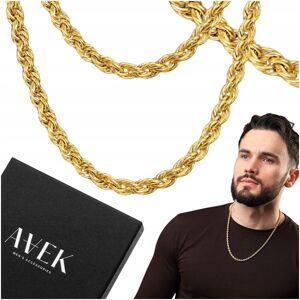 Inny producent NASZYJNIK MĘSKI STALOWY ZŁOTY ŁAŃCUSZEK CORD 5MM NA PREZENT 60CM AVEK / AVEK Inny producent NASZYJNIK MĘSKI STALOWY ZŁOTY ŁAŃCUSZEK CORD 5MM NA PREZENT 60CM AVEK / AVEK