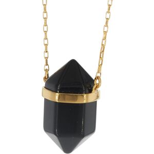 Skorulski Jewellery Naszyjnik - Onyks sopel w okuciu na łańcuszku srebrnym złoconym-50 cm Skorulski Jewellery Naszyjnik - Onyks sopel w okuciu na łańcuszku srebrnym złoconym-50 cm