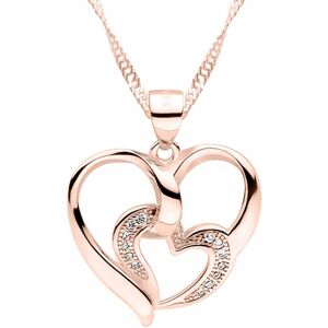 LAREZO Naszyjnik Pozłacany z Cyrkonią Serduszkiem Heart Serce Serduszko SREBRO 925 LAREZO Naszyjnik Pozłacany z Cyrkonią Serduszkiem Heart Serce Serduszko SREBRO 925