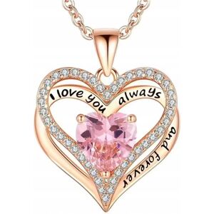 Inny producent Naszyjnik Różowe Złoto Serce I Love You Turmalin Cyrkonie Stal Szlachetna Inny producent Naszyjnik Różowe Złoto Serce I Love You Turmalin Cyrkonie Stal Szlachetna