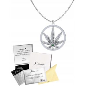 Radziszewska Naszyjnik Srebrny MARIHUANA Konopie Liść Łańcuszek SREBRO 925 GRAWER GRATIS Radziszewska Naszyjnik Srebrny MARIHUANA Konopie Liść Łańcuszek SREBRO 925 GRAWER GRATIS