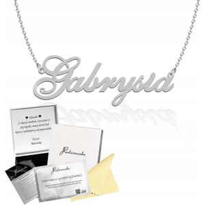 Radziszewska Naszyjnik Srebrny z Imieniem Gabrysia Łańcuszek SREBRO 925 DEDYKACJA GRATIS Radziszewska Naszyjnik Srebrny z Imieniem Gabrysia Łańcuszek SREBRO 925 DEDYKACJA GRATIS