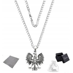 ulex premium Naszyjnik Średni Orzełek Diamentowana pr. 925 Srebro Łańcuch 55 cm ulex premium Naszyjnik Średni Orzełek Diamentowana pr. 925 Srebro Łańcuch 55 cm