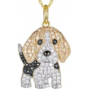 Inny producent Naszyjnik Wisiorek Beagle z Diamencikami Kryształkami Pies Myśliwski Złoty Inny producent Naszyjnik Wisiorek Beagle z Diamencikami Kryształkami Pies Myśliwski Złoty