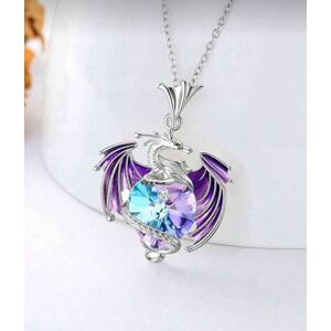 Inny producent Naszyjnik Wisiorek Smok Fioletowy Serce Diament Dragon Smoczek Goth Prezent Inny producent Naszyjnik Wisiorek Smok Fioletowy Serce Diament Dragon Smoczek Goth Prezent