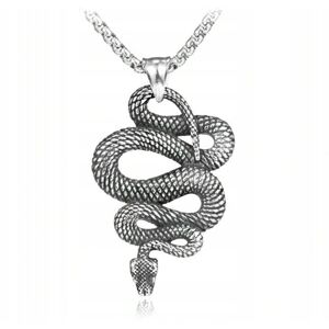 Inny producent Naszyjnik Wisiorek Żmija Srebrna Wąż Wijący Się Snake Kobra Prezent Goth Inny producent Naszyjnik Wisiorek Żmija Srebrna Wąż Wijący Się Snake Kobra Prezent Goth