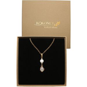 KOKONET Naszyjnik złoty zawieszka perły ELEGANCKI robiony boho VINTAGE wisiorek KOKONET Naszyjnik złoty zawieszka perły ELEGANCKI robiony boho VINTAGE wisiorek