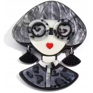 Inny producent Nowa przypinka, brocha, broszka, plakietka - francuska Coco Chanel szara Inny producent Nowa przypinka, brocha, broszka, plakietka - francuska Coco Chanel szara
