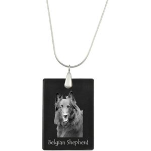 Owczarek belgijski, Belgijski pies pasterski - kryształowa zawieszka z psem, srebrny naszyjnik ze zdjęciem, personalizowany wisiorek marki Art-Dog Owczarek belgijski, Belgijski pies pasterski - kryształowa zawieszka z psem, srebrny naszyjnik ze zdjęciem, personalizowany wisiorek marki Art-Dog