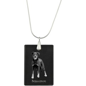 Owczarek francuski Beauceron - kryształowa zawieszka z psem, srebrny naszyjnik ze zdjęciem, personalizowany wisiorek marki Art-Dog Owczarek francuski Beauceron - kryształowa zawieszka z psem, srebrny naszyjnik ze zdjęciem, personalizowany wisiorek marki Art-Dog