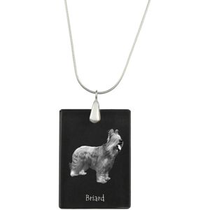 Owczarek francuski Briard, Berger de Brie - kryształowa zawieszka z psem, srebrny naszyjnik ze zdjęciem, personalizowany wisiorek marki Art-Dog Owczarek francuski Briard, Berger de Brie - kryształowa zawieszka z psem, srebrny naszyjnik ze zdjęciem, personalizowany wisiorek marki Art-Dog