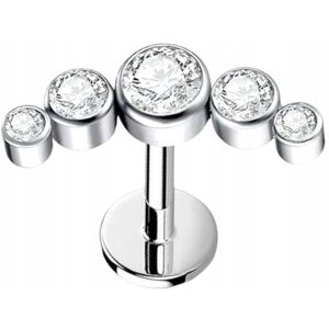Inny producent PIERCING Kolczyk Tytanowy CLUSTER z przezroczystymi Cyrkoniami Helix 1,2/6 Inny producent PIERCING Kolczyk Tytanowy CLUSTER z przezroczystymi Cyrkoniami Helix 1,2/6
