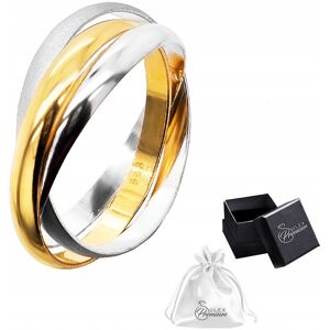 ulex premium Pierścionek srebro pr. 925 Elegancka Obrączka Potrójna Trzy kolory r.11 ulex premium Pierścionek srebro pr. 925 Elegancka Obrączka Potrójna Trzy kolory r.11