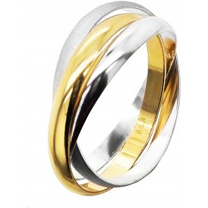 ulex premium Pierścionek srebro pr. 925 Elegancka Obrączka Potrójna Trzy kolory r.25 ulex premium Pierścionek srebro pr. 925 Elegancka Obrączka Potrójna Trzy kolory r.25