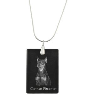 Pinczer średni, Pinczer niemiecki - kryształowa zawieszka z psem, srebrny naszyjnik ze zdjęciem, personalizowany wisiorek marki Art-Dog Pinczer średni, Pinczer niemiecki - kryształowa zawieszka z psem, srebrny naszyjnik ze zdjęciem, personalizowany wisiorek marki Art-Dog