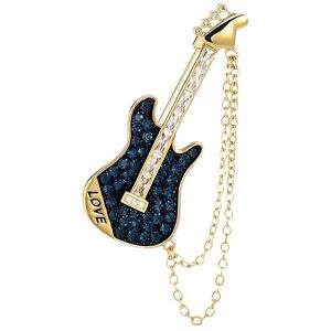 PINETS Broszka Gitara LOVE łańcuszek pozłacana 14K PINETS Broszka Gitara LOVE łańcuszek pozłacana 14K